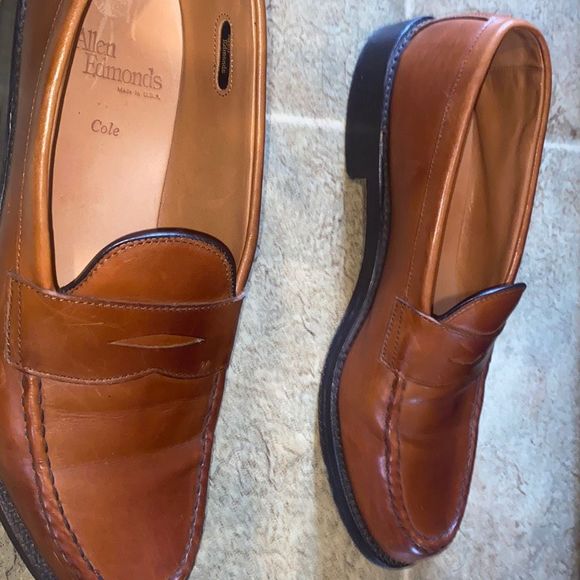 Allen Edmonds Cole Penny Loafers Brown Dress Shoes sz 10.5B main image 5